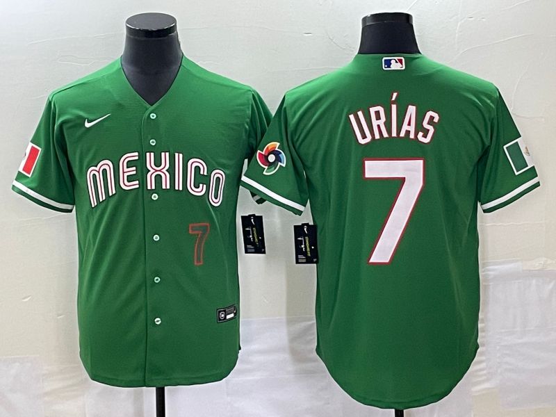 Men 2025 World Cup Mexico #7 Urias Green Nike MLB Jersey style 31813->more jerseys->MLB Jersey